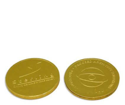 Chokladpengar med logo