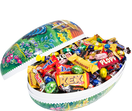 Påskägg Inslaget godis