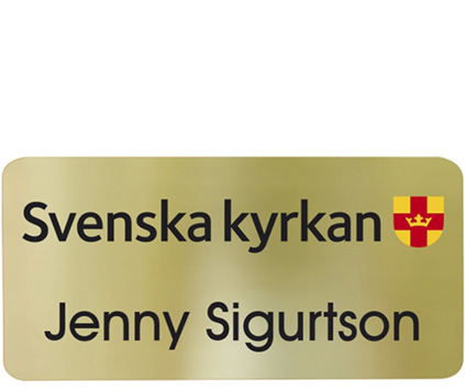 Namnbricka Rektangel Metall