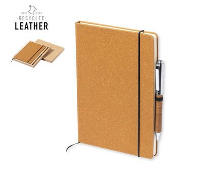 Skrivset Recycled Leather