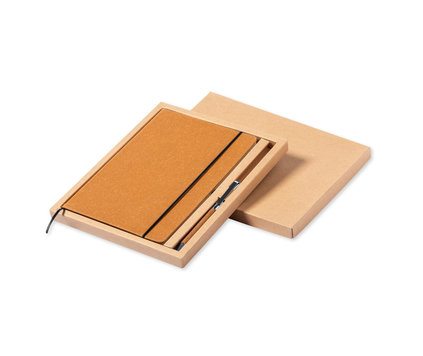 Skrivset Recycled Leather