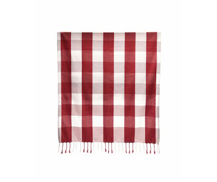 Hamamhandduk I återvunnen material - blå rand inklusive totebag