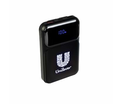 Powerbank 10.000mAh med inbyggda kablar