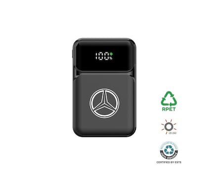Powerbank 10.000mAh med inbyggda kablar