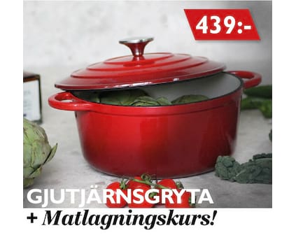 Gjutjärnsgryta + Matlagningskurs!